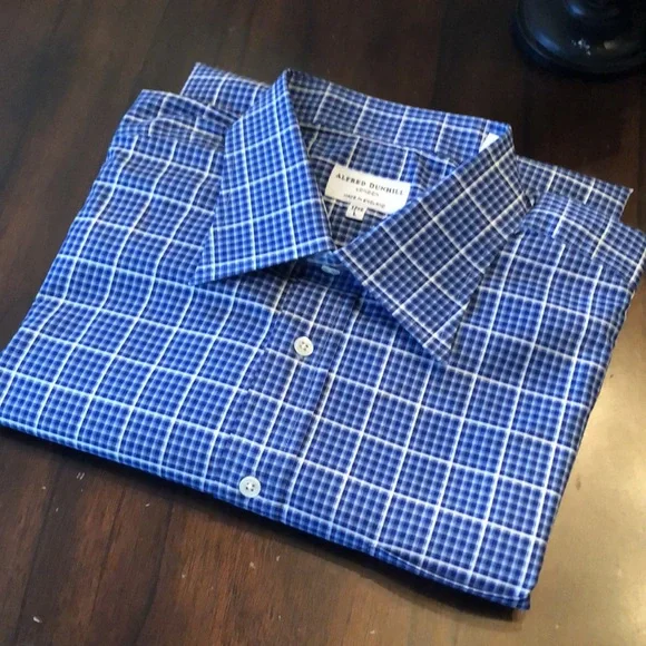 alfred dunhill dress shirts Alfred Dunhill London Purple Long Sleeve Pocket Dress Shirt 17.5 L
